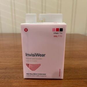 Lululemon InvisiWear Mid-Rise Bikini Underwear 3-Pack. Size XXL. Pink & Purple